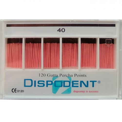 Штифты гуттаперчевые №40 120шт Dispodent купить