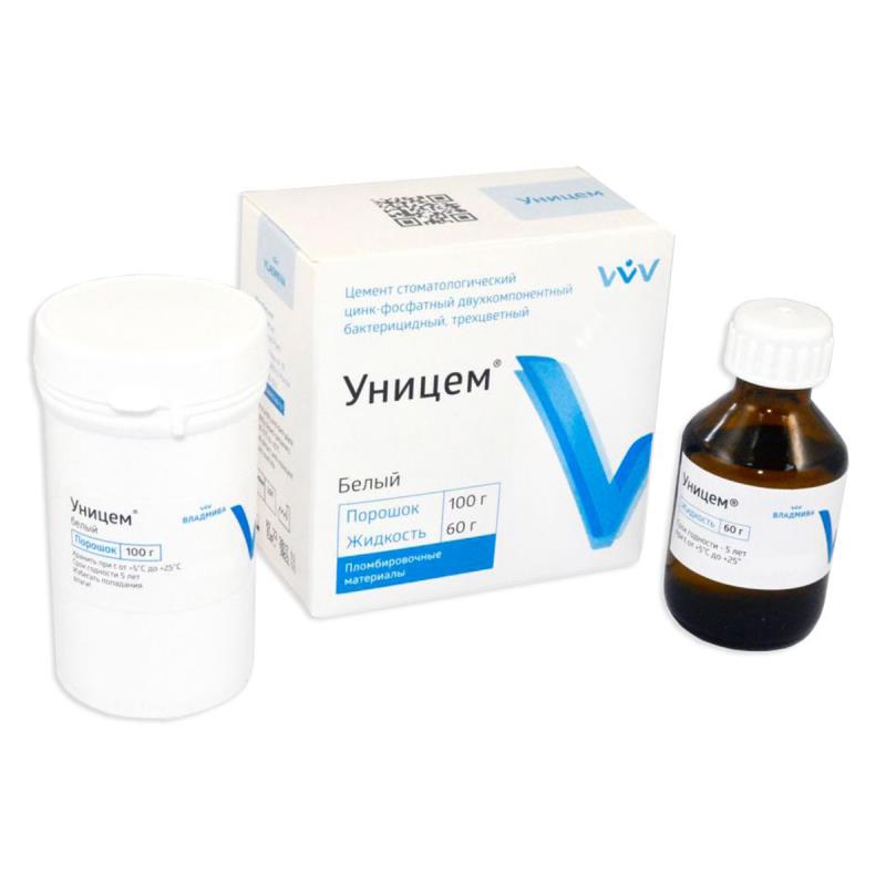 Уницем белый порошок 100гр + жидкость 60мл купить