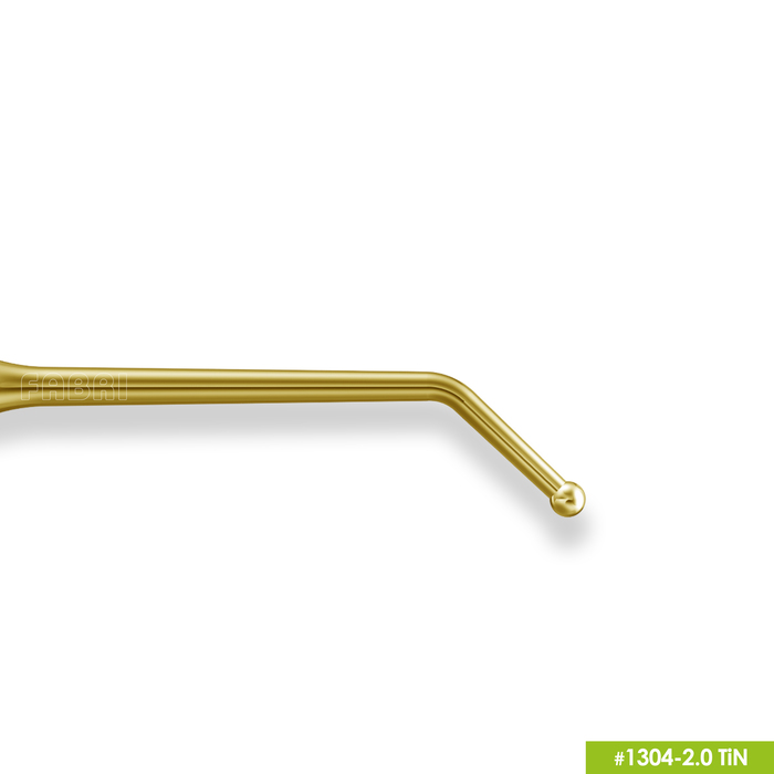 Картинка Гладилка удлиненная средняя с штопфером-шариком O2.0mm ручка O6mm покрытие Gold 3 из 4 