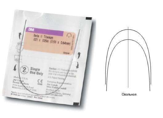 Дуга титано-молибденовая Юнитек Бета III / Unitek Beta III Titanium Archwire OFIII U 016x022 1шт 4301-304 купить