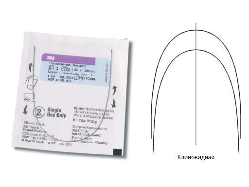 Дуга стальная Пермахром Ризилиэнт / Permachrome Resilient Archwire SS OFI U 020 1шт 4293-311 купить
