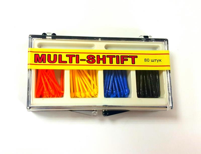 Штифты беззольные "MULTI SHTIFT" комплект по 20 шт. оран., жел., син., черн., 2 разв. Ф1,2 купить