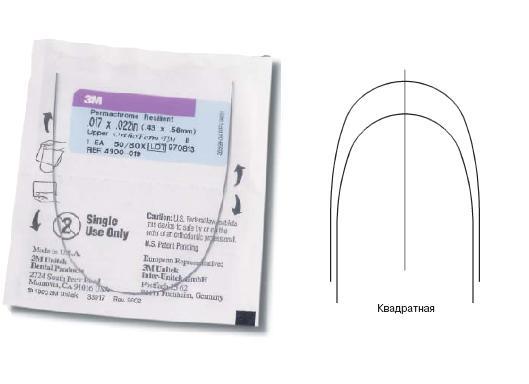 Дуга стальная СмартКлип Пермахром Ризилиэнт / SmartClip Permachrome Resilient Archwire SS OFII U 021х025 1шт 9293-945 купить